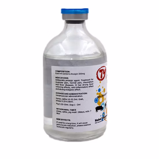 Fabricante GMP 30% de inyección Analgin para veterinaria